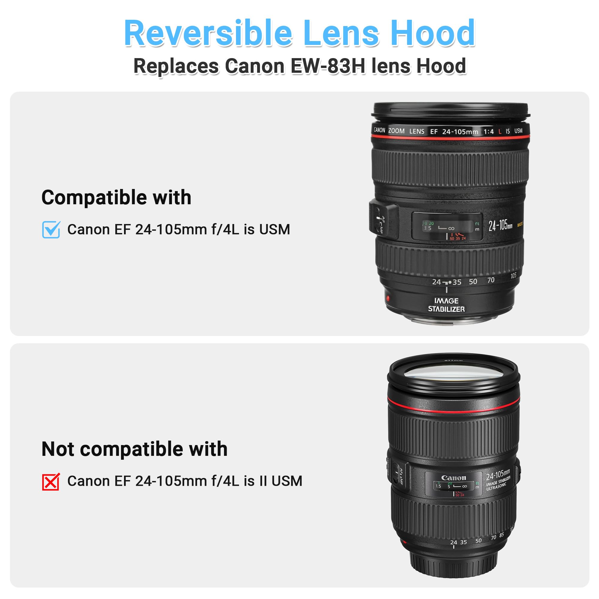 Canon/キャノン　レンズフード　EW-83H 互換品　LH-83H JJC製 Lens Hood i8my1cf Amazon.com : JJC EW-83H Reversible Lens Hood Shade Protector for